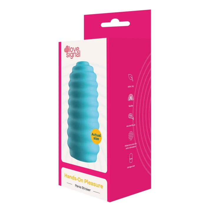 Nakładka masturbacyjna Dreamtoys Love Signal — TPE, wodoodporna IPX8, dł. 10,5 cm