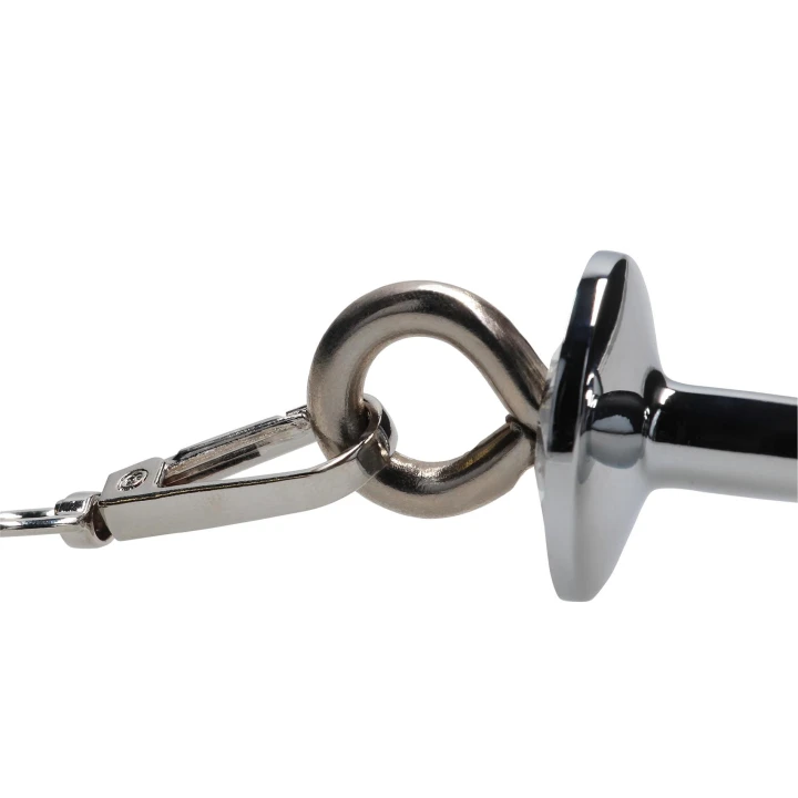 Paddle BDSM z metalowym korkiem analnym, skóra PU oraz silikon, sercowe odciski