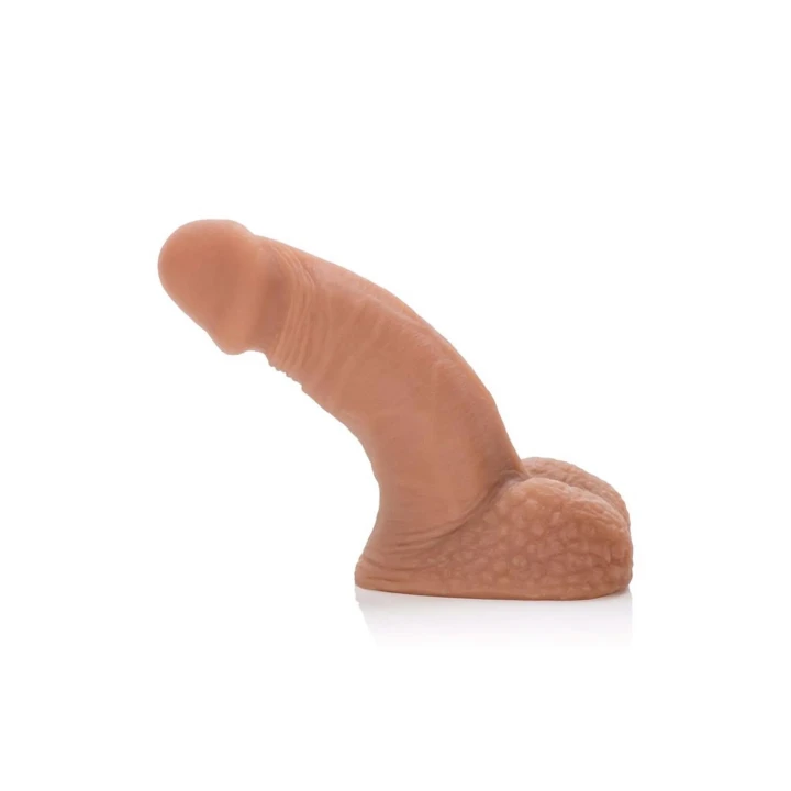 Penis do pakowania 5 cali, brązowy, 14.5 cm, materiał: guma termoplastyczna