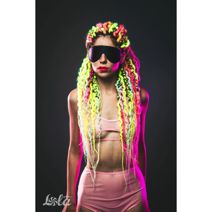 Maska erotyczna Lola Games Party Hard, PVC, długość 19,6 cm, czarna