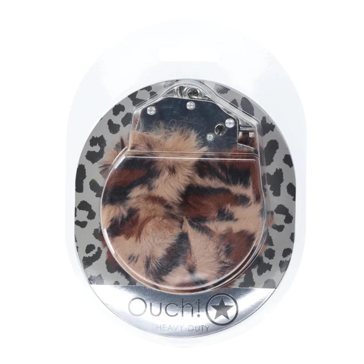 Kajdanki dla dorosłych - Leopard, Solidna konstrukcja, Miękkie obszycie, Bezpieczny mechanizm