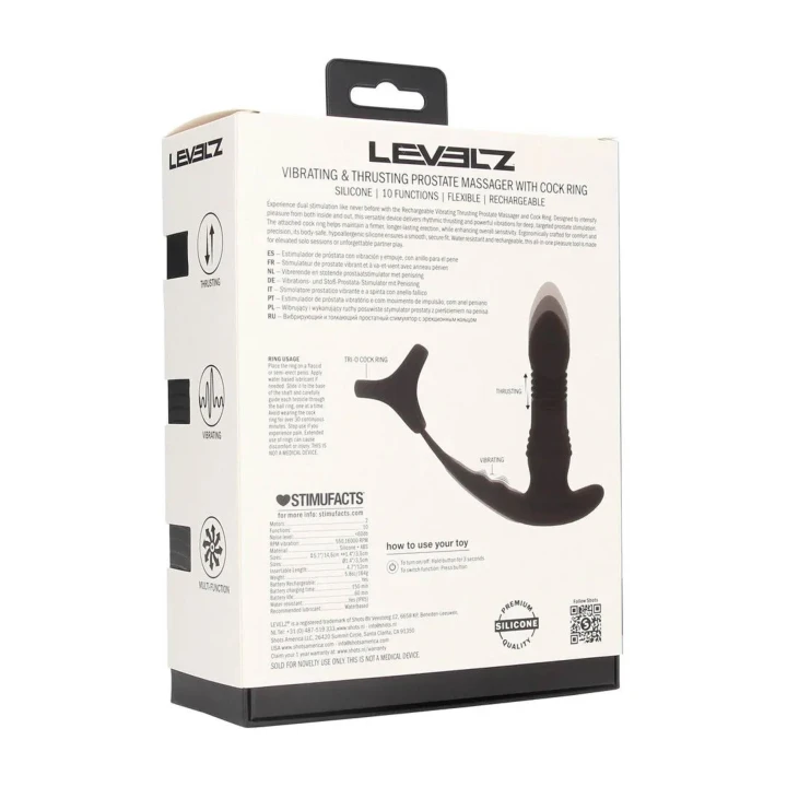 Masażer prostaty – Silicone Pro – Podwójna stymulacja, wodoodporny, ładowany