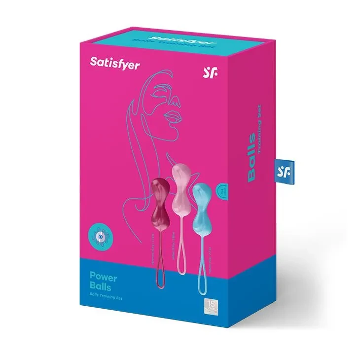 Kule miłości Satisfyer C02, zestaw 3 szt. – średnica 3,4 cm, różne wagi 60g-91,6g