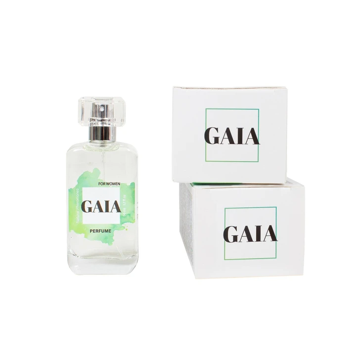 Perfumy damskie Gaia z feromonami, 50 ml, cytrusowo-owocowy zapach, cruelty-free