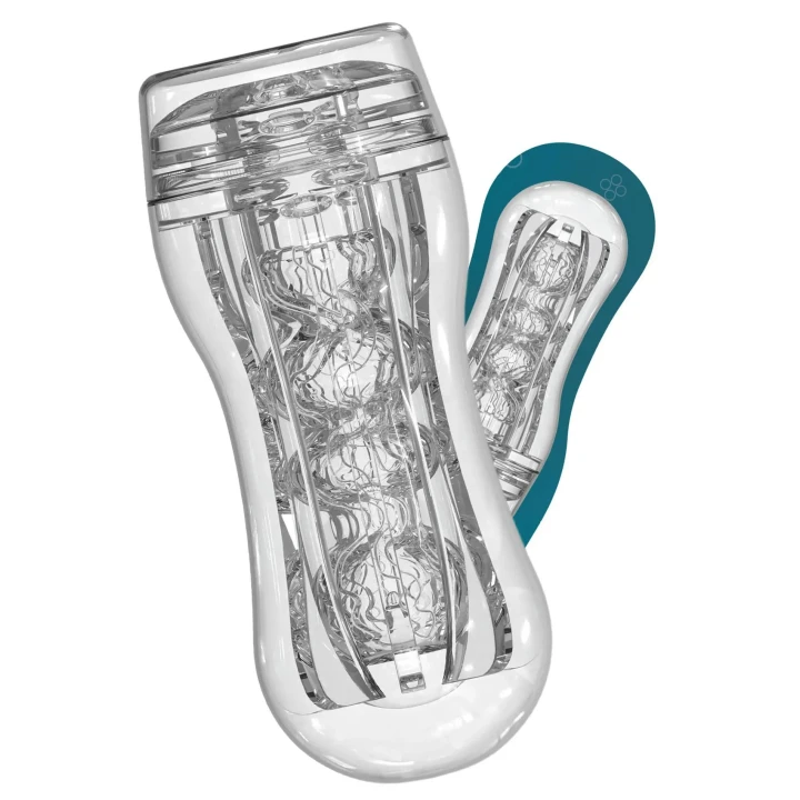 Stroker próżniowy TOYJOY HERO, przezroczysty, z regulowanym efektem ssania, 18 cm