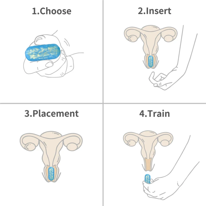 Kuleczki do treningu mięśni Kegla Ocean's Toner, Silikon, 2 rozmiary, 2 ciężary