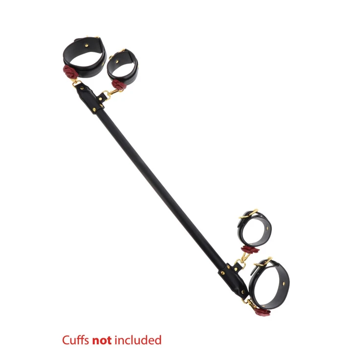 Rozpornik do bondage TABOOM Wild Roses, PU skóra, długość 73 cm, metalowe detale