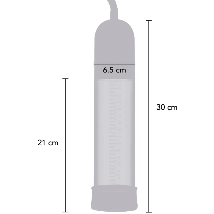 Pompka próżniowa do penisa FUSION X, cylinder poliwęglanowy, manometr, silikonowa rękawica