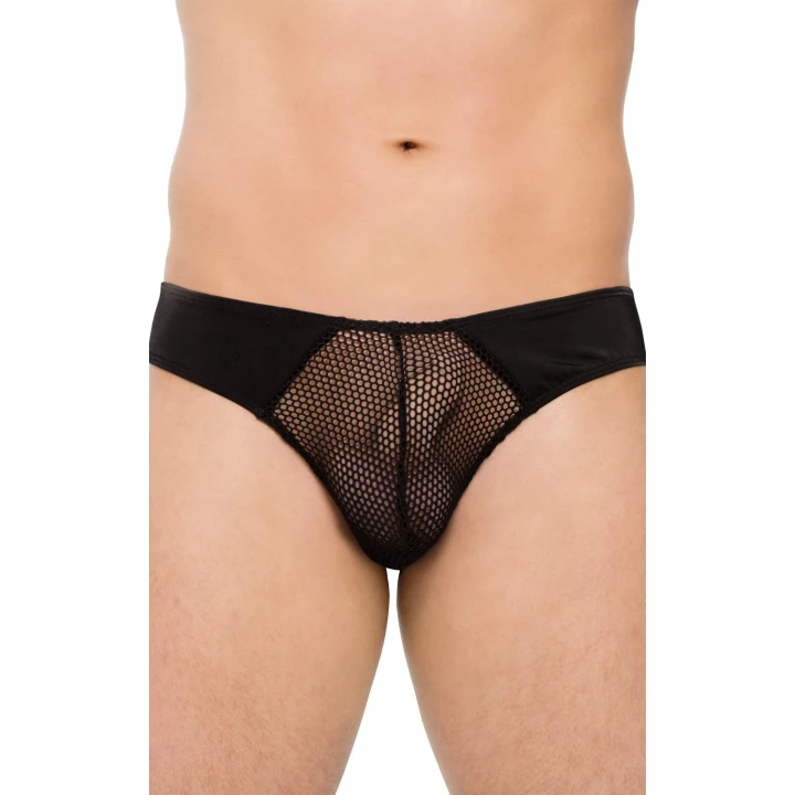 Slipki męskie SOFTLINE COLLECTION 4514 - czarne, siateczka, M/L, eleganckie, elastyczne