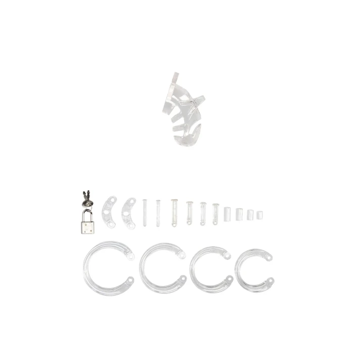 Klatka erekcyjna Man|Cage Model 25 - 3.5''/9 cm, Hipoalergiczny poliwęglan, Przezroczysta