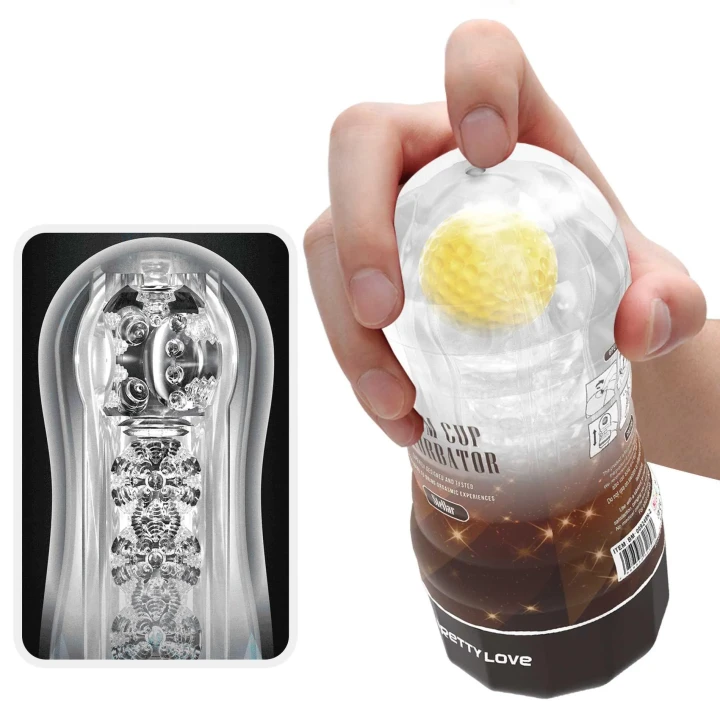 Masturbator kulkowy PRETTY LOVE - Materiał: TPR/ABS, ultra-realistyczne doznania