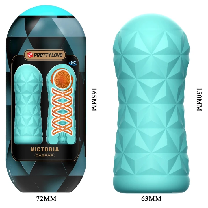 Masturbator wirujący PRETTY LOVE VICTORIA, ABS/TPR, wielokrotnego użytku