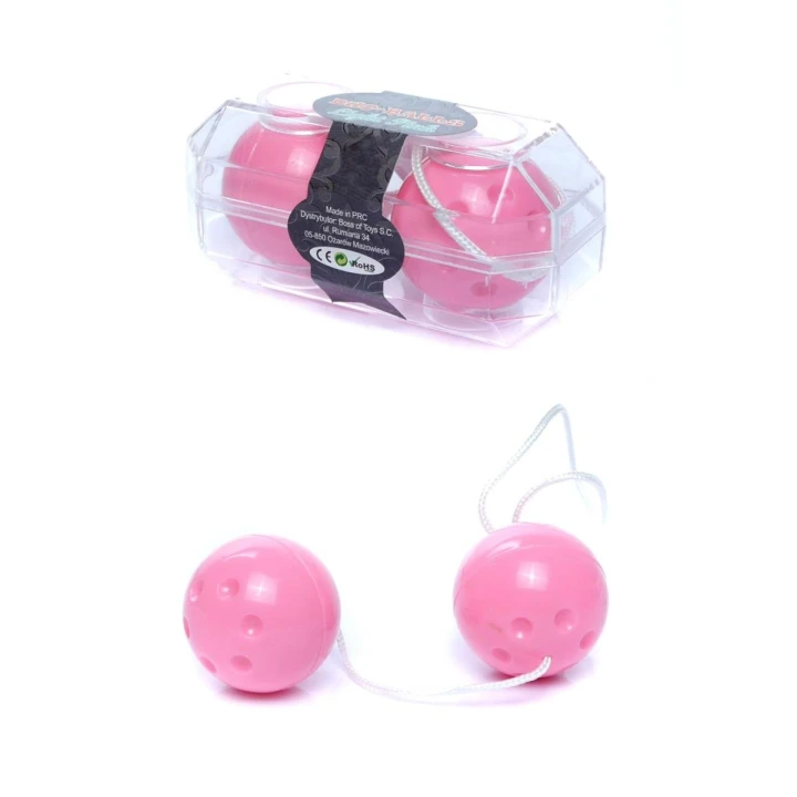 Kulki gejszy Duo-Balls Light Pink, 21 cm długości, 3,2 cm średnicy, trening Kegla