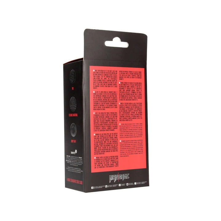 Klatka na męską przyjemność - ManCage Model 29 - TPE, przezroczysta, wodoodporna