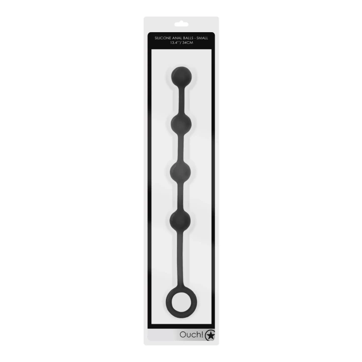 Kulki analne silikonowe - Małe, cztery koraliki, łatwy pierścień do wyciągania