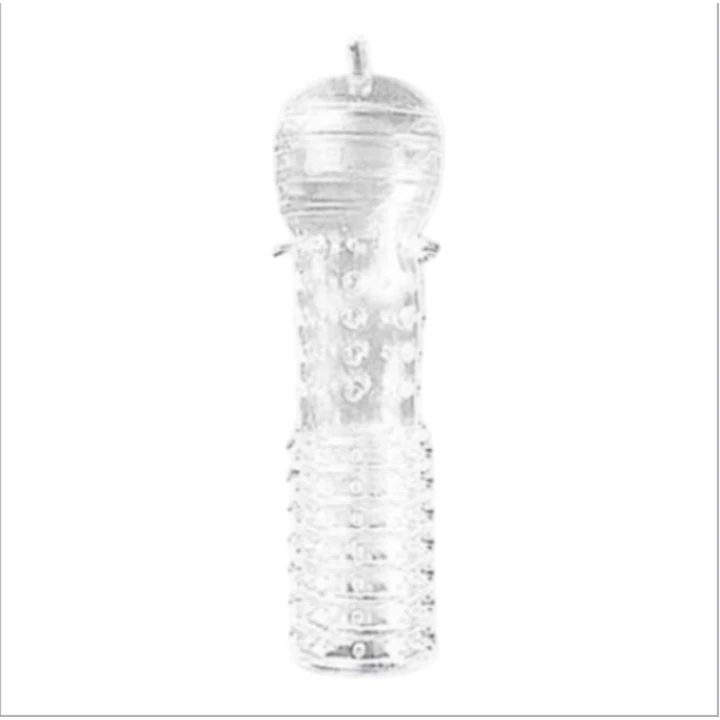 Rękaw na Penisa LoveSecret LS41, przezroczysty, żebrowany, długość 12,5 cm