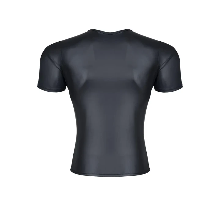 T-shirt męski REGNES FETISH PLANET z wetlooka, elastyczny, w serek, 95% poliester