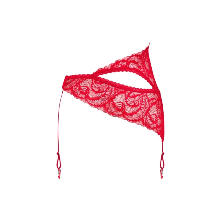 Pas do pończoch OBSESSIVE Atenica M/L z koronką, regulowany, asymetryczny