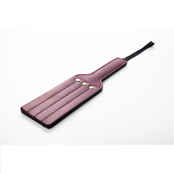 Mini paddle BDSM - Skóra PU i metal, elegancka, kompaktowa, do intensywnych zabaw