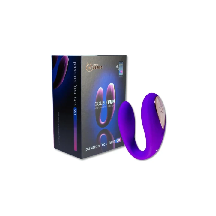 Masażer waginalny DOUBLEFUN – Aplikacja, 10 trybów wibracji, wodoodporny