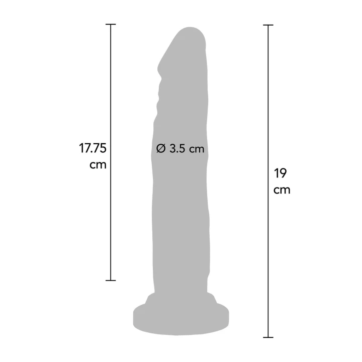 Dildo TOYJOY Get Real, 19 cm, realistyczny, mocna przyssawka, bez ftalanów