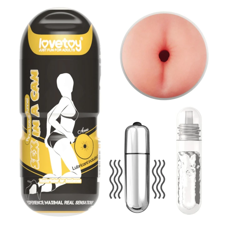 Masturbator analny Cyber-skóra - Wibrujący, wielokrotnego użytku, 16 cm