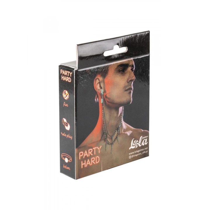 Opaska na sutki BDSM Party Hard - Kolczasta, metalowa, wytrzymała na intensywne doznania.