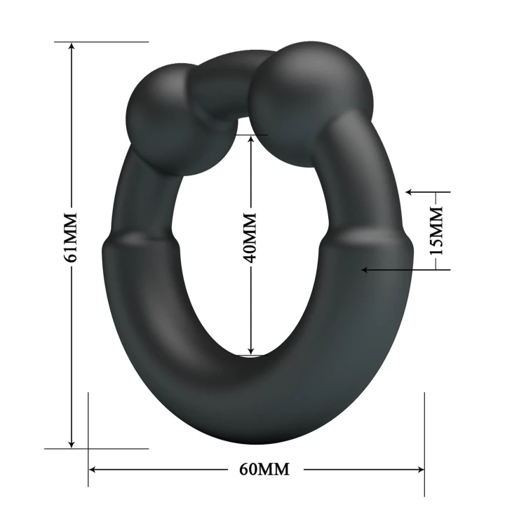 Pierścień erekcyjny MECO, ultramiękki silikon, wodoodporny, 4 cm