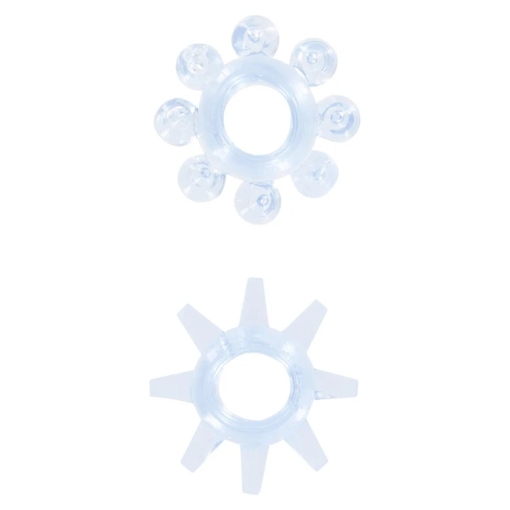 Pierścienie erekcyjne TPE Power Stretchy, 2 szt. - dyskretne, z wypustkami masującymi