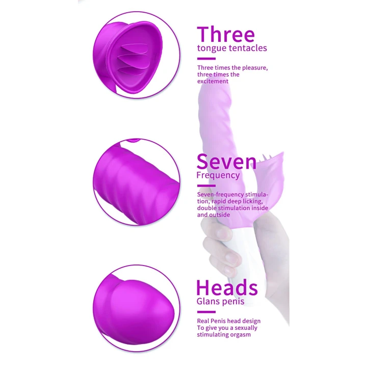 Stymulator Łechtaczki, Silicone Elite - 7 Funkcji Wibracji, Wodoodporny, Ogrzewany