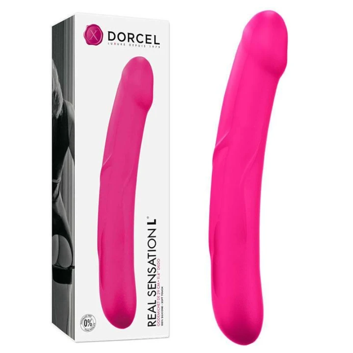 Dildo Dorcel Real Sensation L - 29cm, silikon medyczny, różowy, anatomiczny kształt