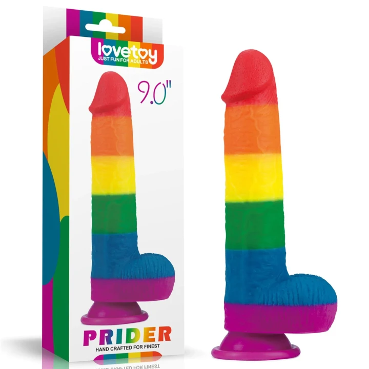 Dildo Prider 9'' - Platynowy silikon, 22,5 cm długości, ergonomiczny kształt