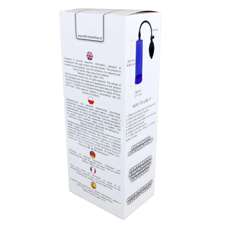 Pompka próżniowa Powerpump - Silikon, wodoodporna, długość 22 cm