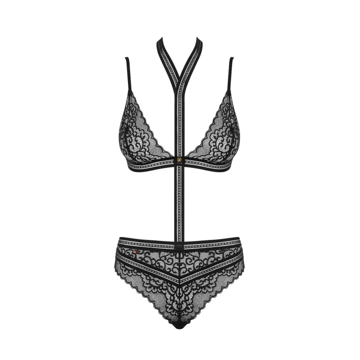 Body OBSESSIVE Ailay L/XL, regulowane ramiączka, elastyczny choker, komfortowe figi