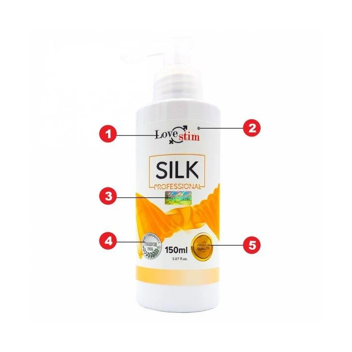 Żel silikonowy - Lovestim SILK PROFESSIONAL 150 ml, długotrwały, nawilżający, delikatny