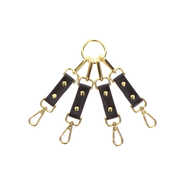 Hogtie do zniewolenia TABOOM | Skórzany PU | Wysoka jakość metalu bez niklu | 32 cm