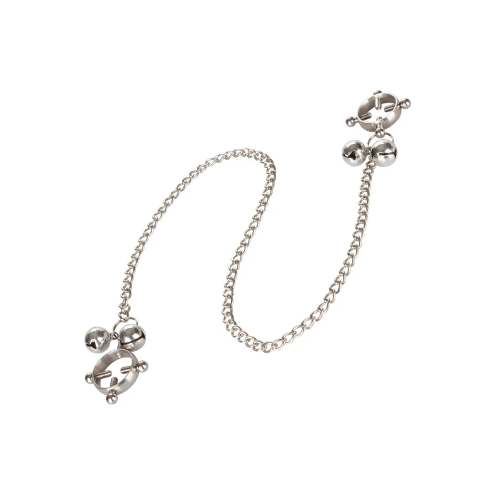 Narzędzie do stymulacji sutków - 4-Punktowy Nipple Press z dzwonkami, stal nierdzewna, wodoodporny