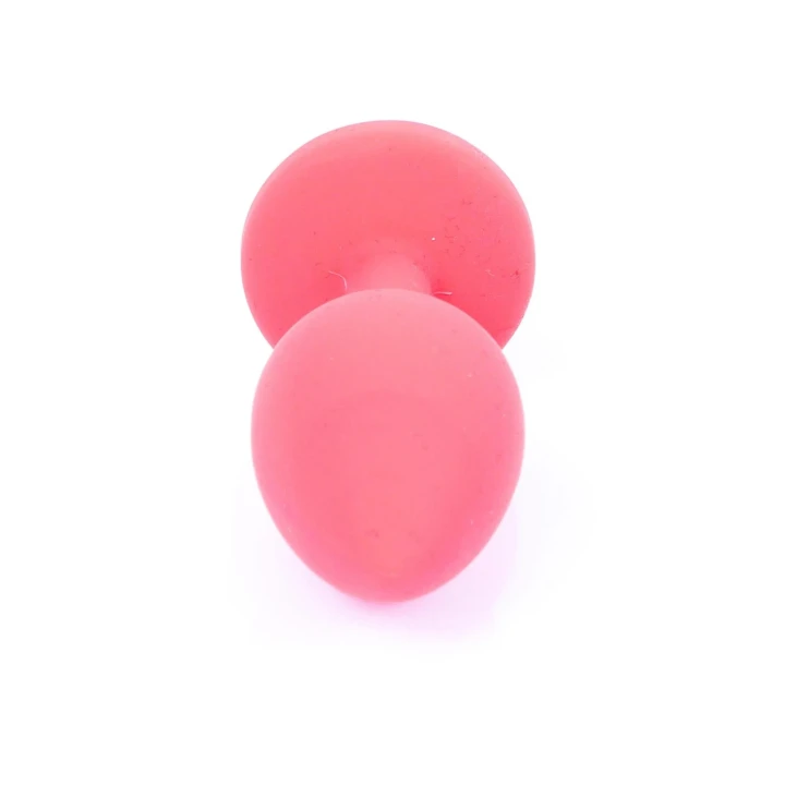 Korek analny – Ekskluzywna Biżuteria – silikon, 7 cm, diamentowy detal