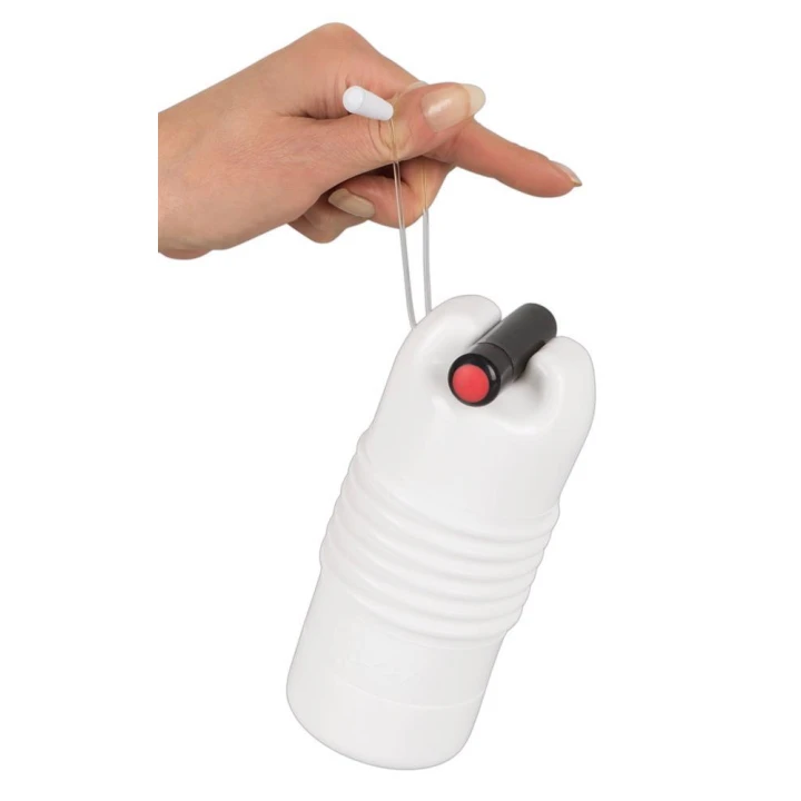 Masturbator w kształcie waginy Vulcan z wibracjami - 6 trybów, elastyczny, 15 cm