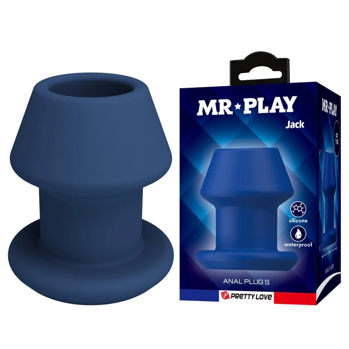 Korek analny - Mr. Play Jack, rozmiar S, silikon, ergonomiczny kształt, wymiary 3,1cm x 6,2cm