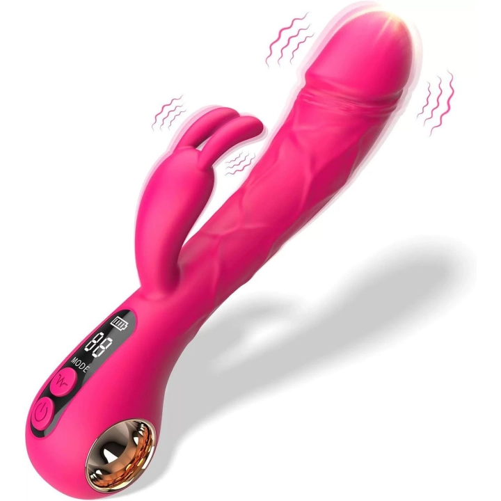 Wibrator króliczek Rabbit G-Spot Dual - silikon 2w1, 9+9 trybów, IPX7, USB magnetyczne