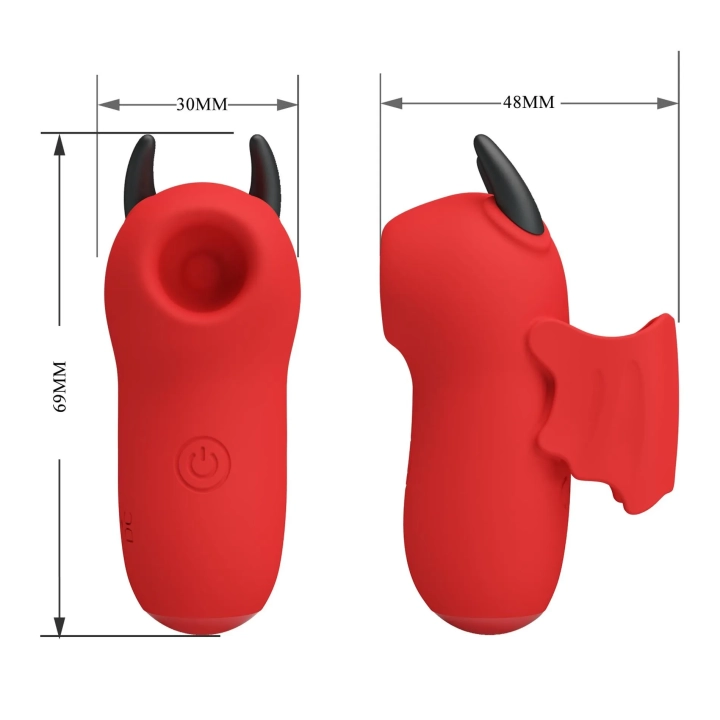 Stymulator clitoralny Magic Devil - silikonowy, 10 funkcji, wodoszczelny