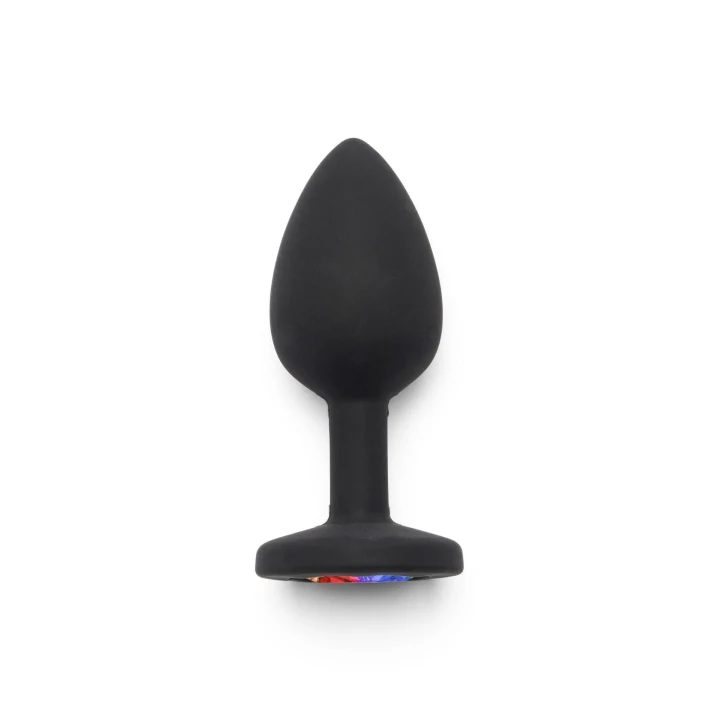 Wtyczka analna TOYJOY Diamond Booty Jewel, silicone, mała, 2.5 cm, czarna
