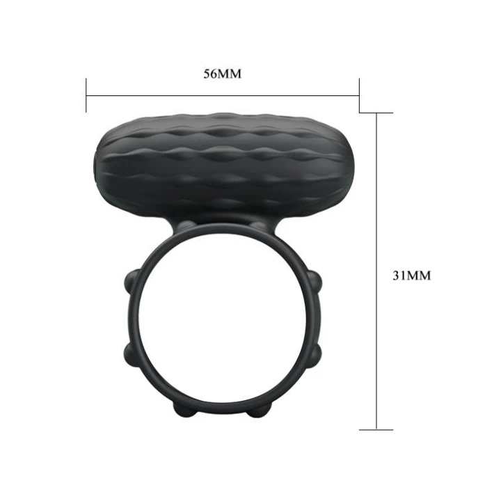 Pierscień wibrujący do penisa PRETTY LOVE - elastyczny silikon, stymulacja łechtaczki