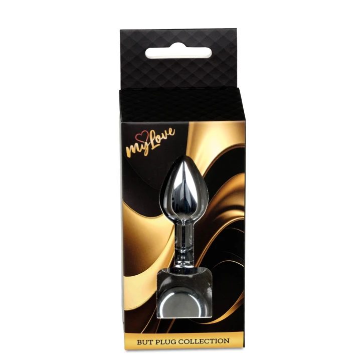 Korek analny z diodą LED MyLove Toys – stal nierdzewna, 3‑kolorowe disco pulsacje