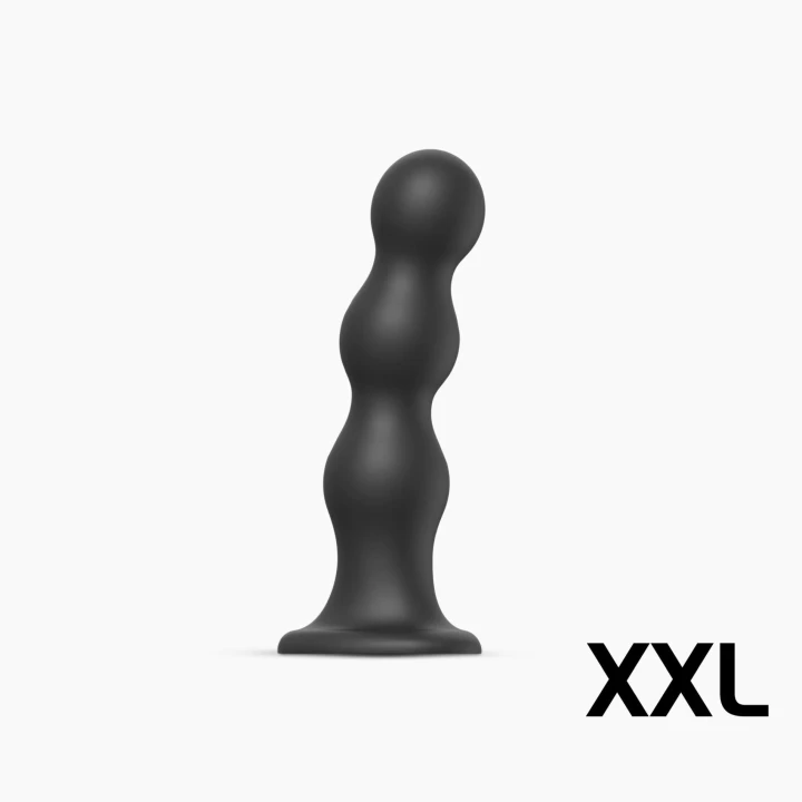 Dildo Plug z serii Hybrydowa - Trójkulowe, Ergonomiczny Uchwyt, XXL, Silikon