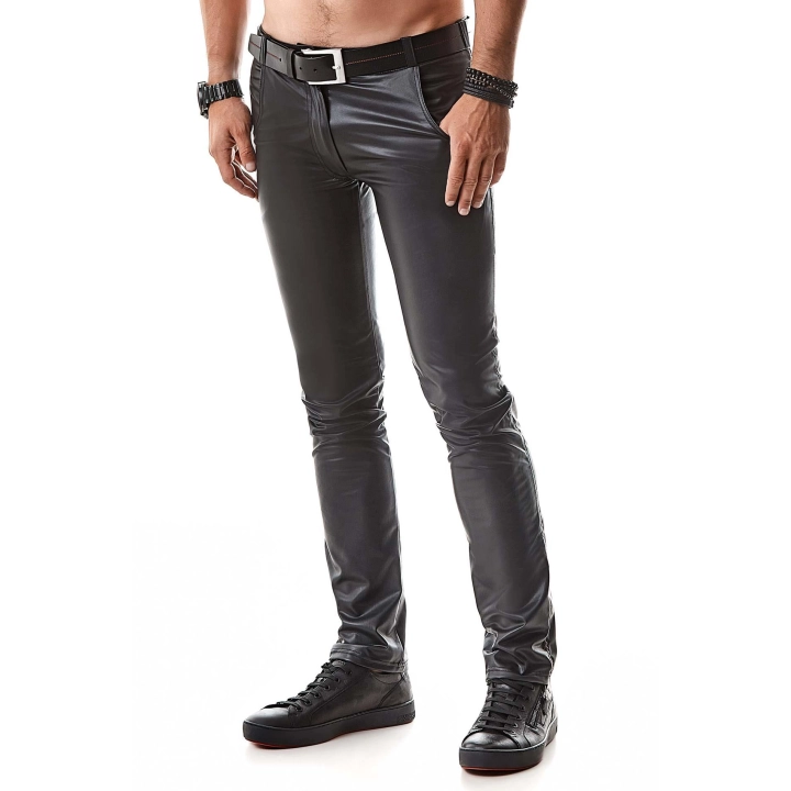 Trousers REGNES FETISH PLANET – wetlook, obniżony stan, kieszenie S