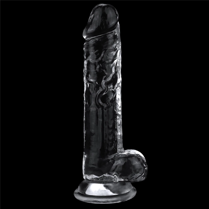 Dildo LOVETOY z TPE, przezroczyste, z przyssawką, 19 cm