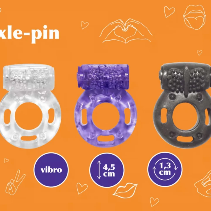 Pierścienie erekcyjne Axle-pin Showbox, 12 sztuk, wibracyjne, elastyczne, bezpieczne dla ciała