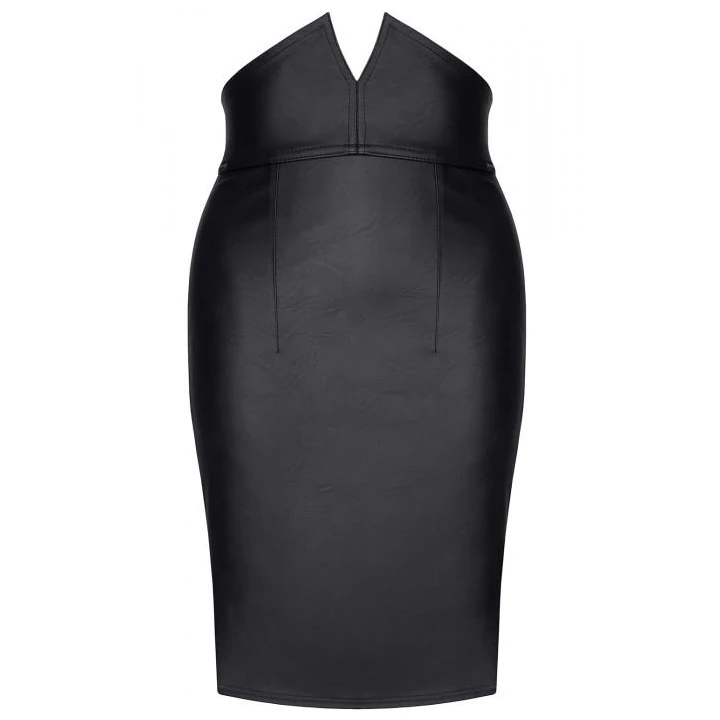 Spódnica elastyczna BRFEDERICA001 DEMONIQ Kolekcja Silver Touch, czarna, trójkątne wykończenie, rozmiar M